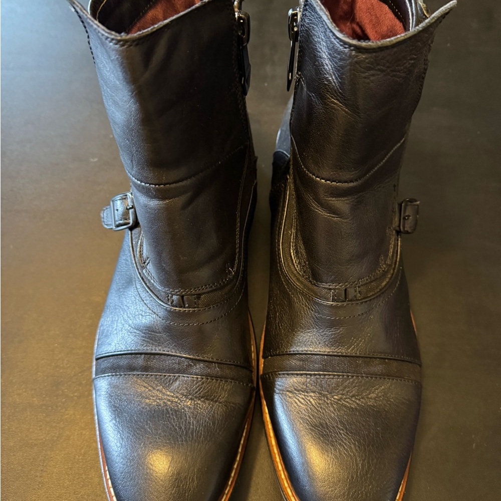 Guess Black Leather Ankle Boots